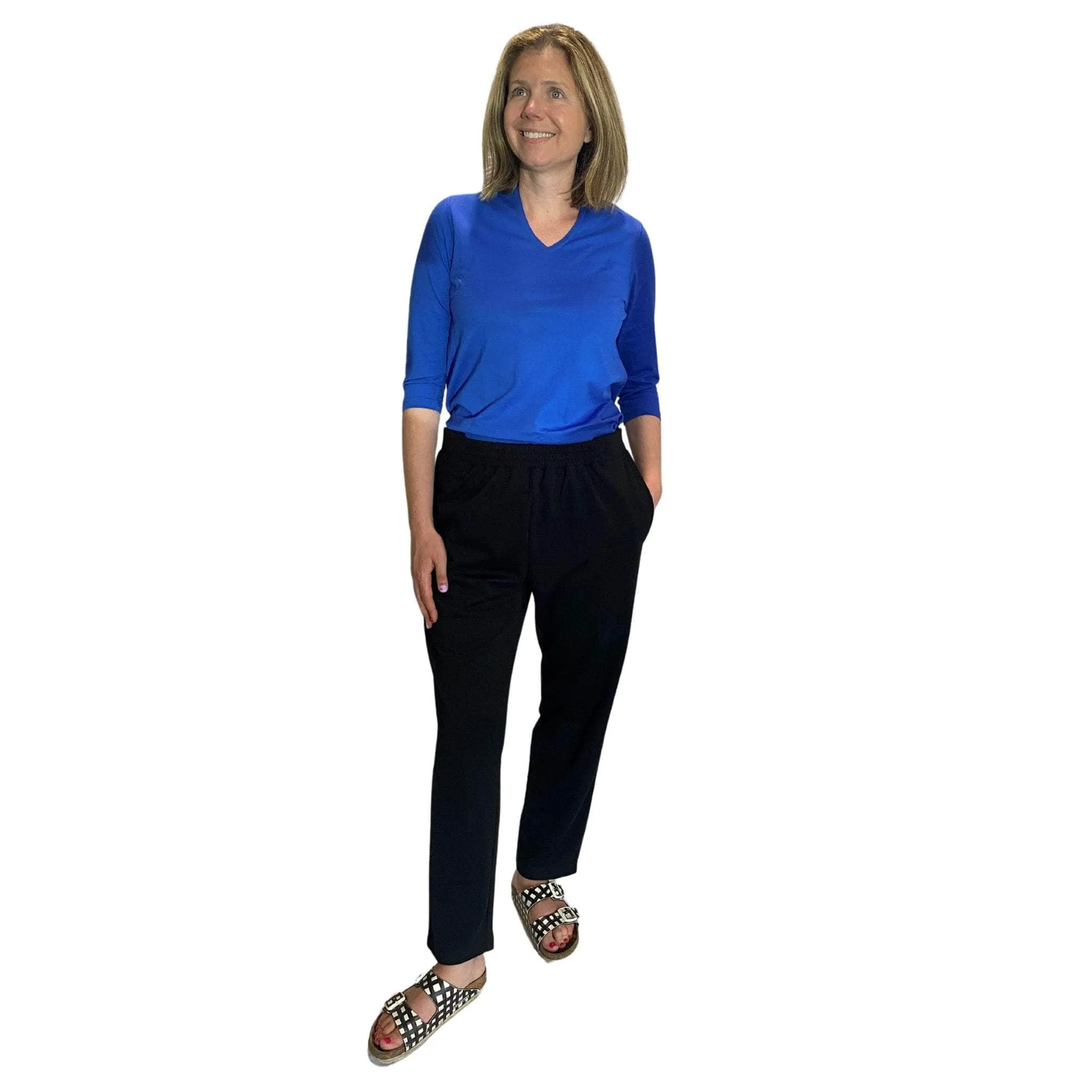 Women's Tess Elastic Waist Pant with Side Opening