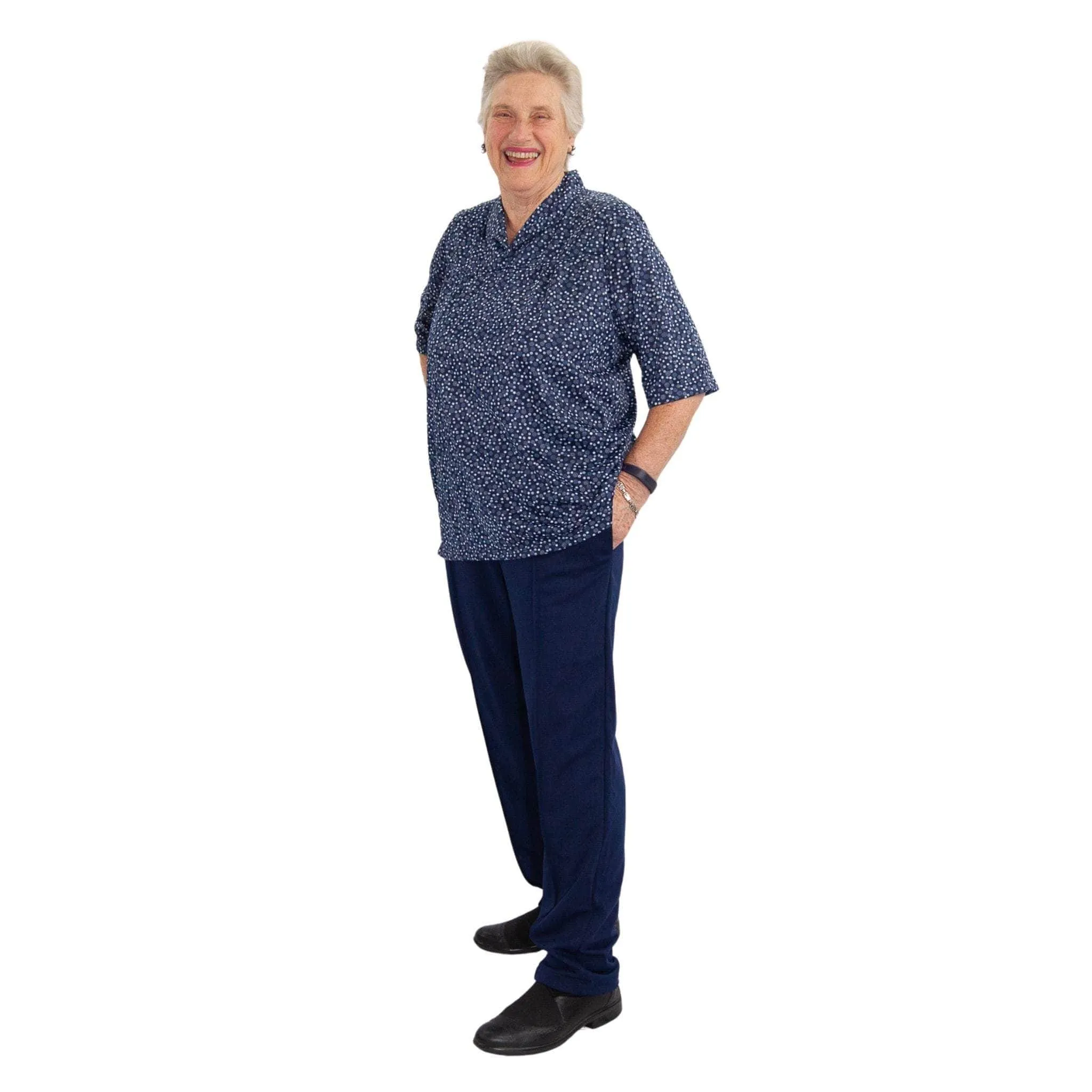 Women's Tess Elastic Waist Pant with Side Opening