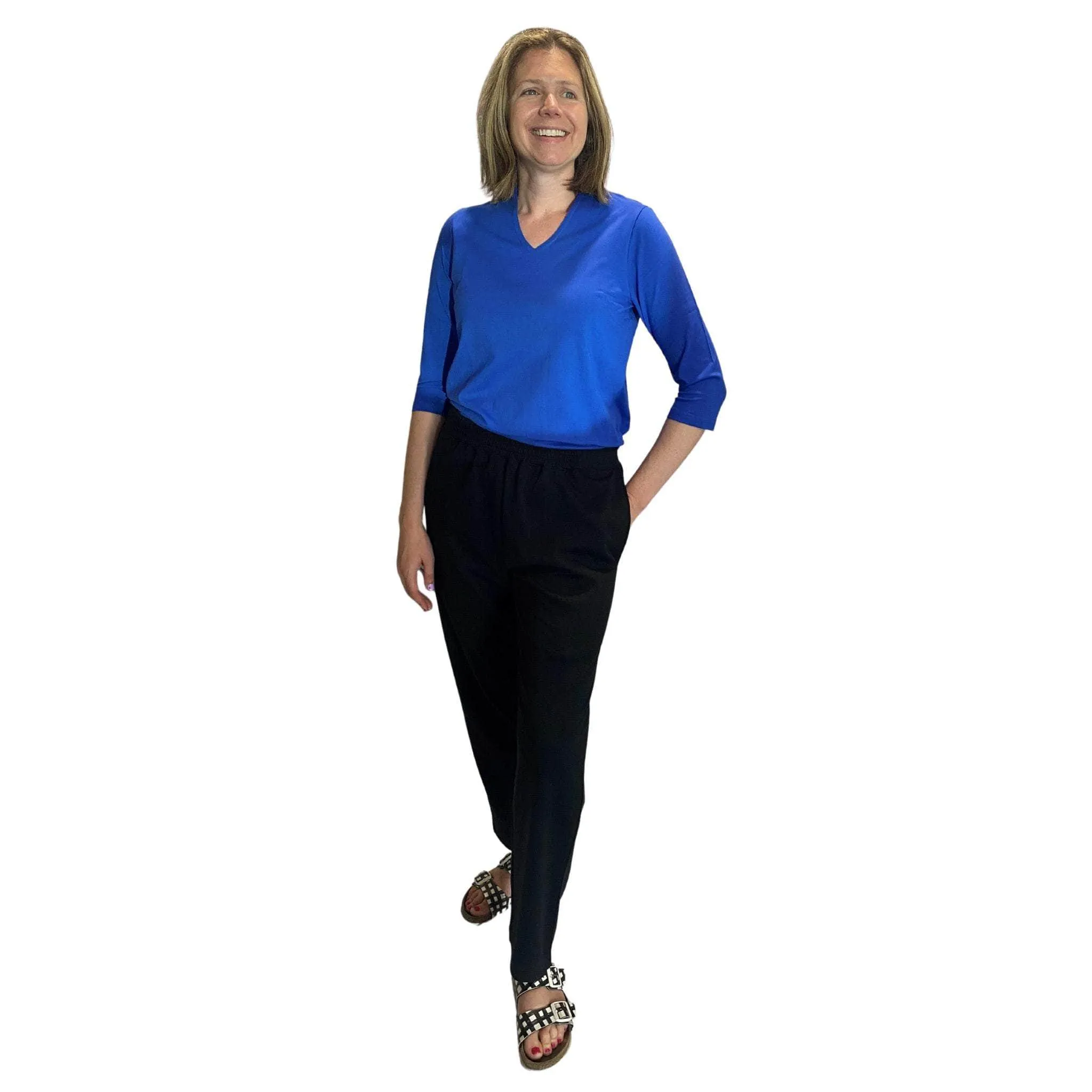 Women's Tess Elastic Waist Pant with Side Opening