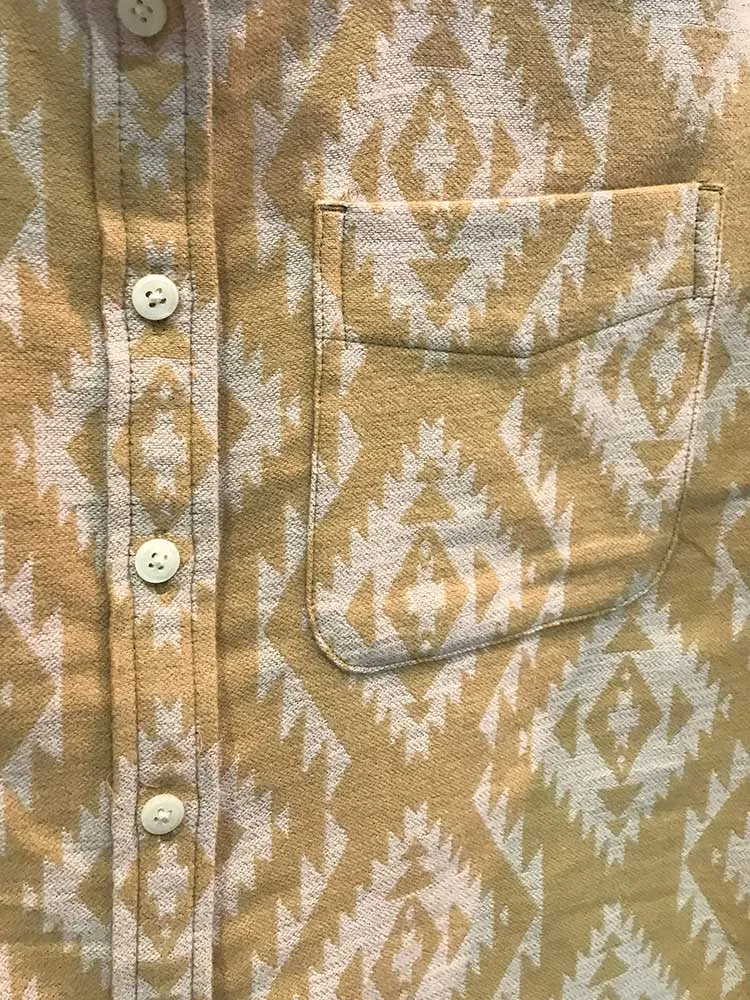 Women's Yellow Chevron Doublesoft Shirt by Pendleton