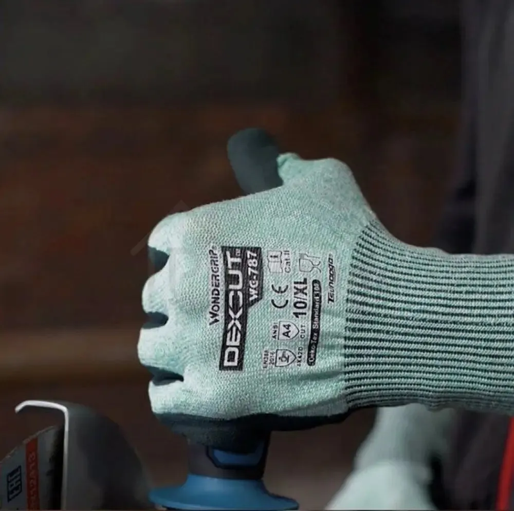 Wonder Grip WG-787 DEXCUT® - Cut & Heat Resistant Gloves (Nitrile Palm) - ISO Cut Level D