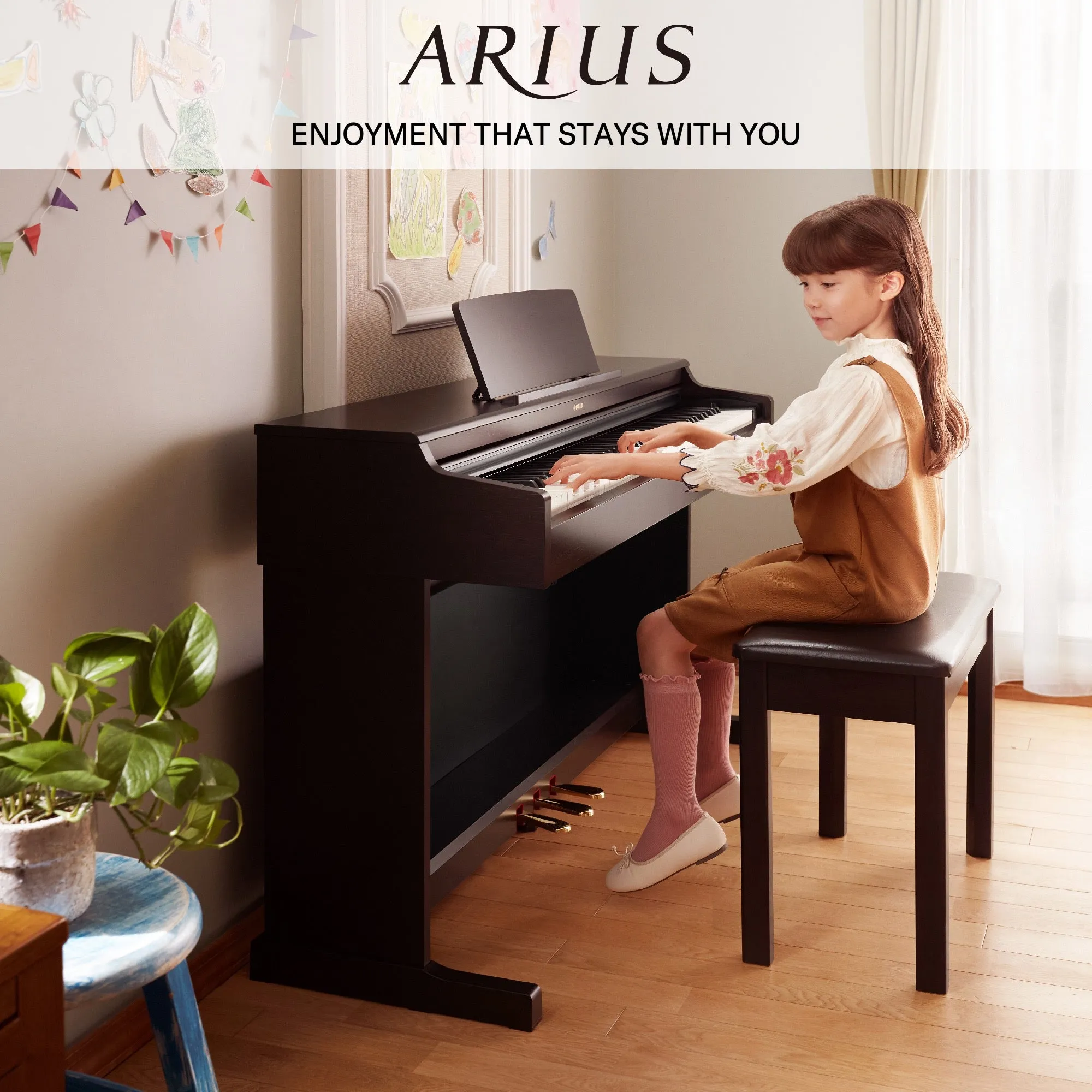 Yamaha YDP-165B Arius Digital Piano Black Walnut Bundle