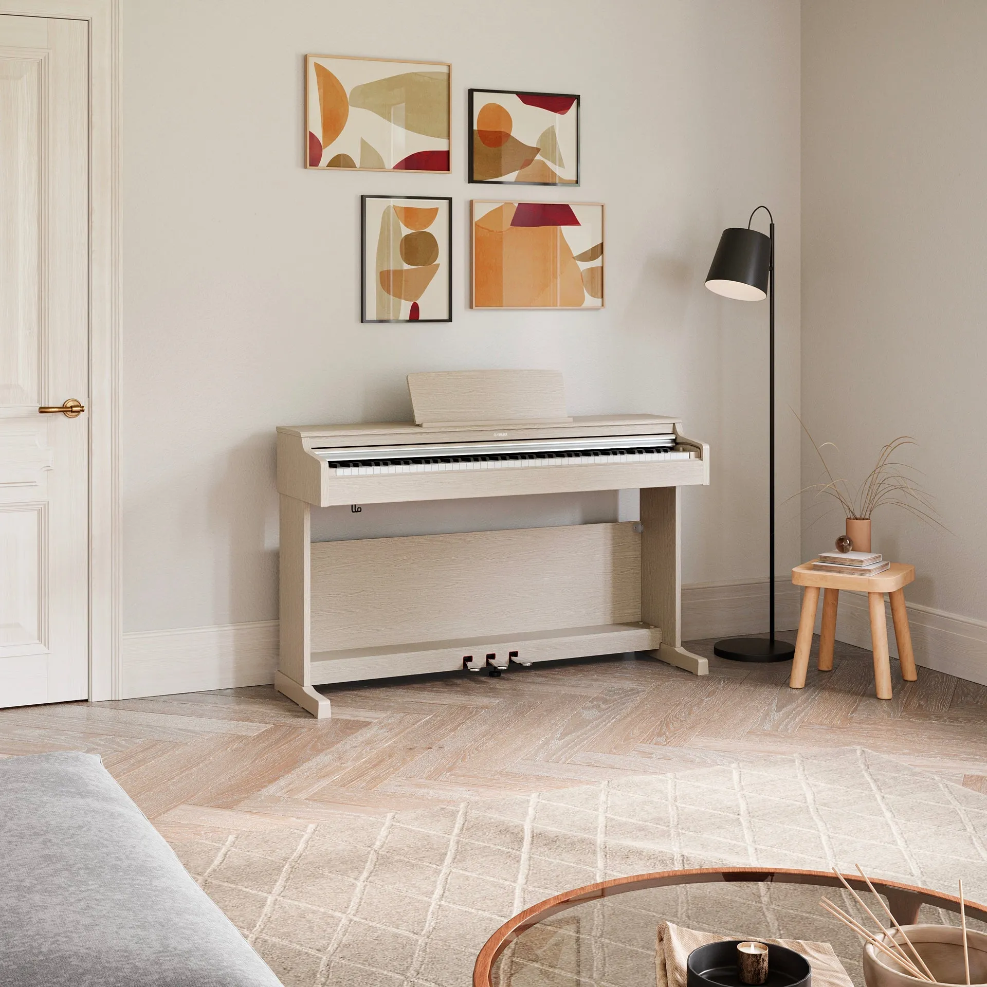 Yamaha YDP-165WA Arius Digital Piano White Ash Bundle
