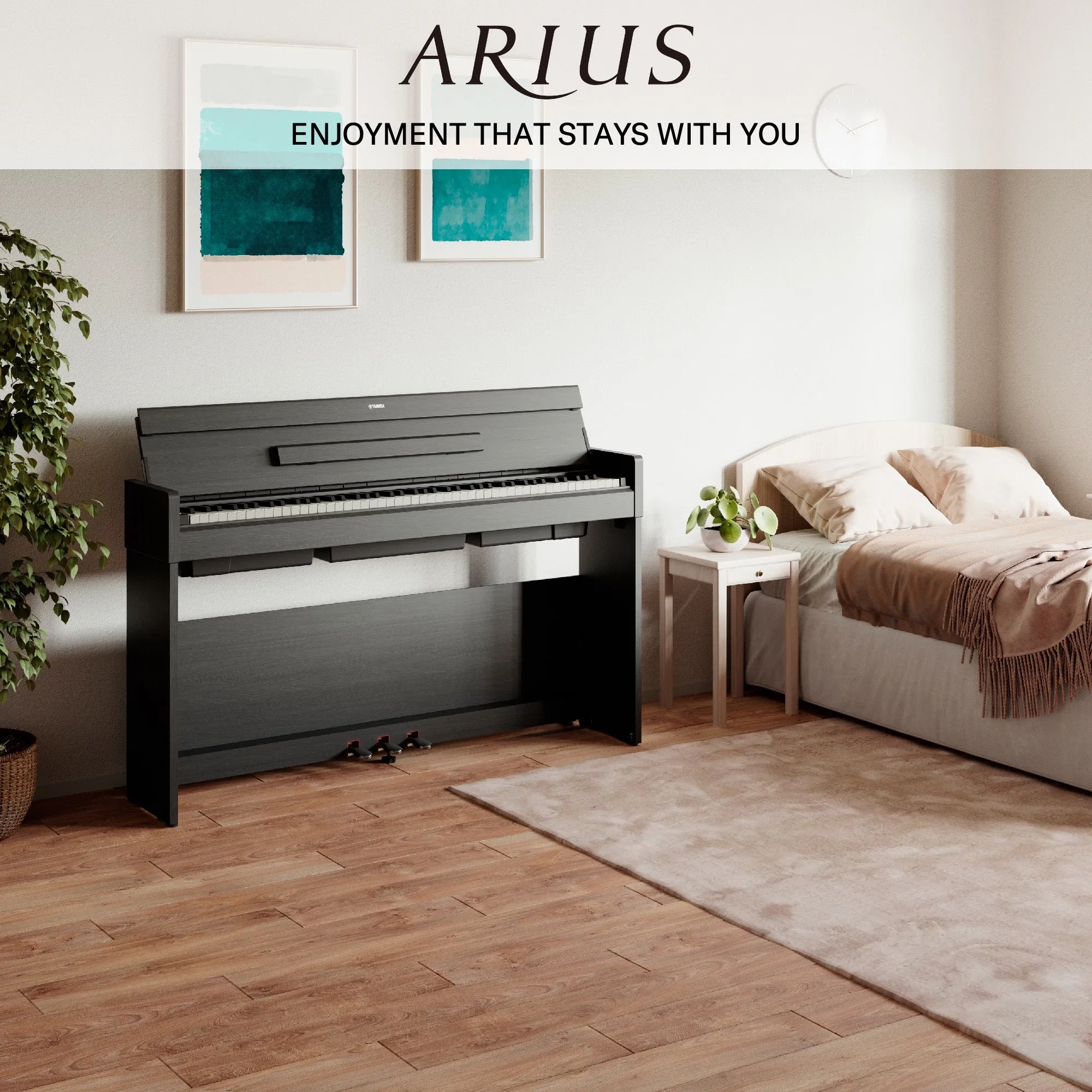 Yamaha YDP-S35B Arius Slim Digital Piano Black Walnut Bundle