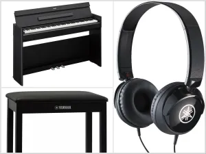 Yamaha YDP-S55B Arius Slim Digital Piano Black Walnut Bundle