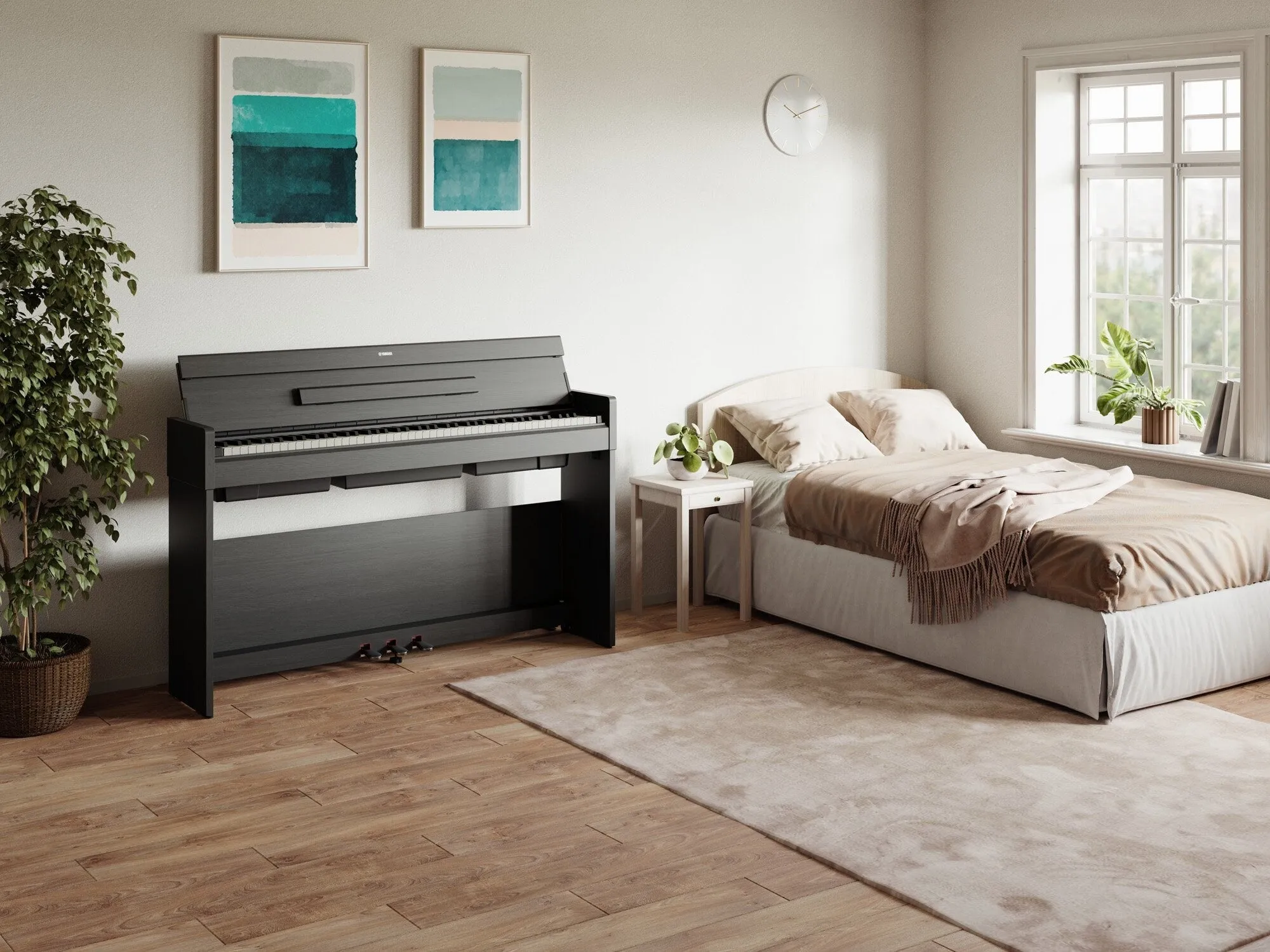 Yamaha YDP-S55B Arius Slim Digital Piano Black Walnut
