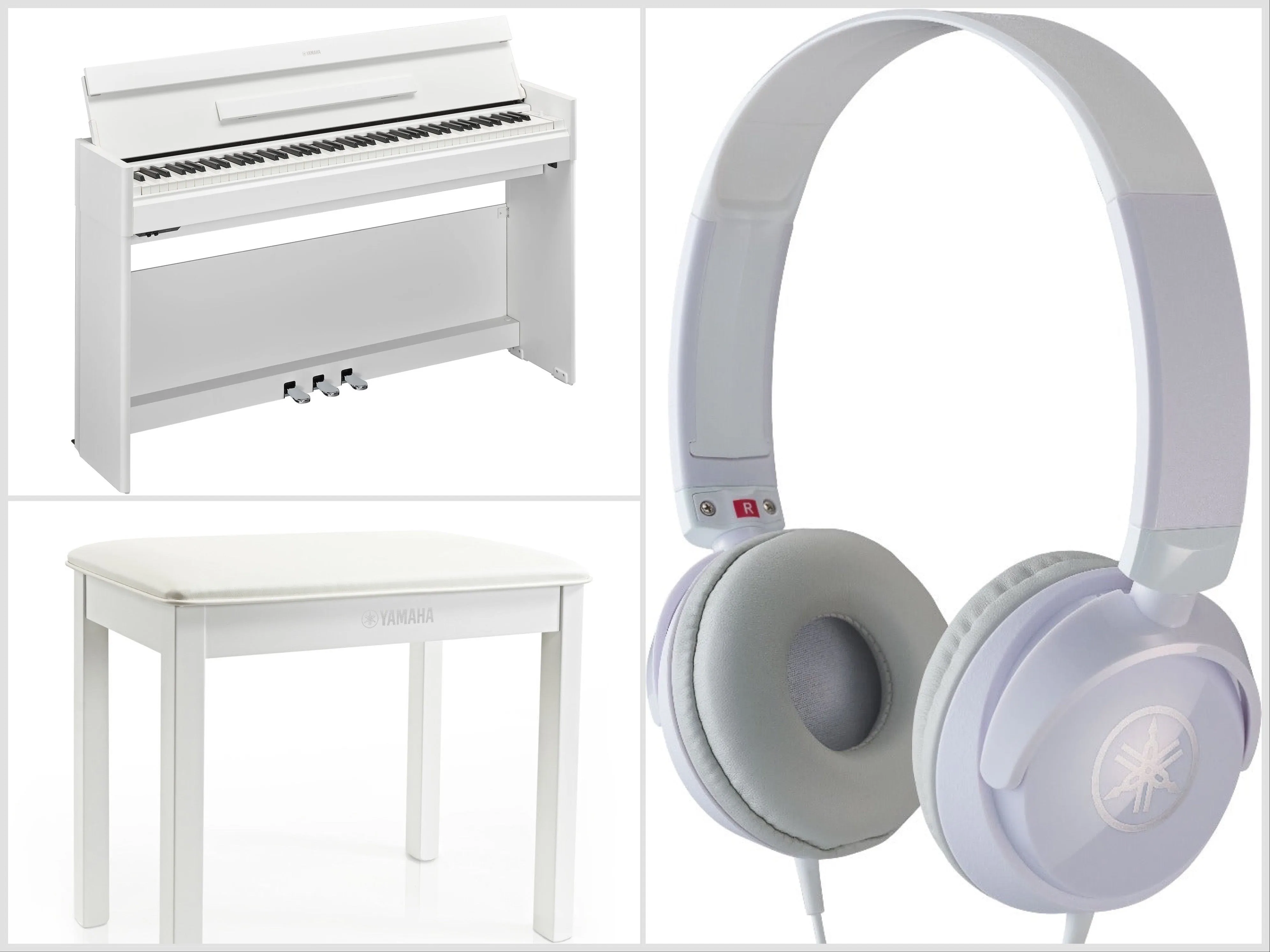 Yamaha YDP-S55WH Arius Slim Digital Piano White Bundle