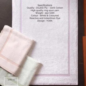 York Bath Mats – Cotton Jacquard, Double Ply Ring-Spun for Luxury Hotels