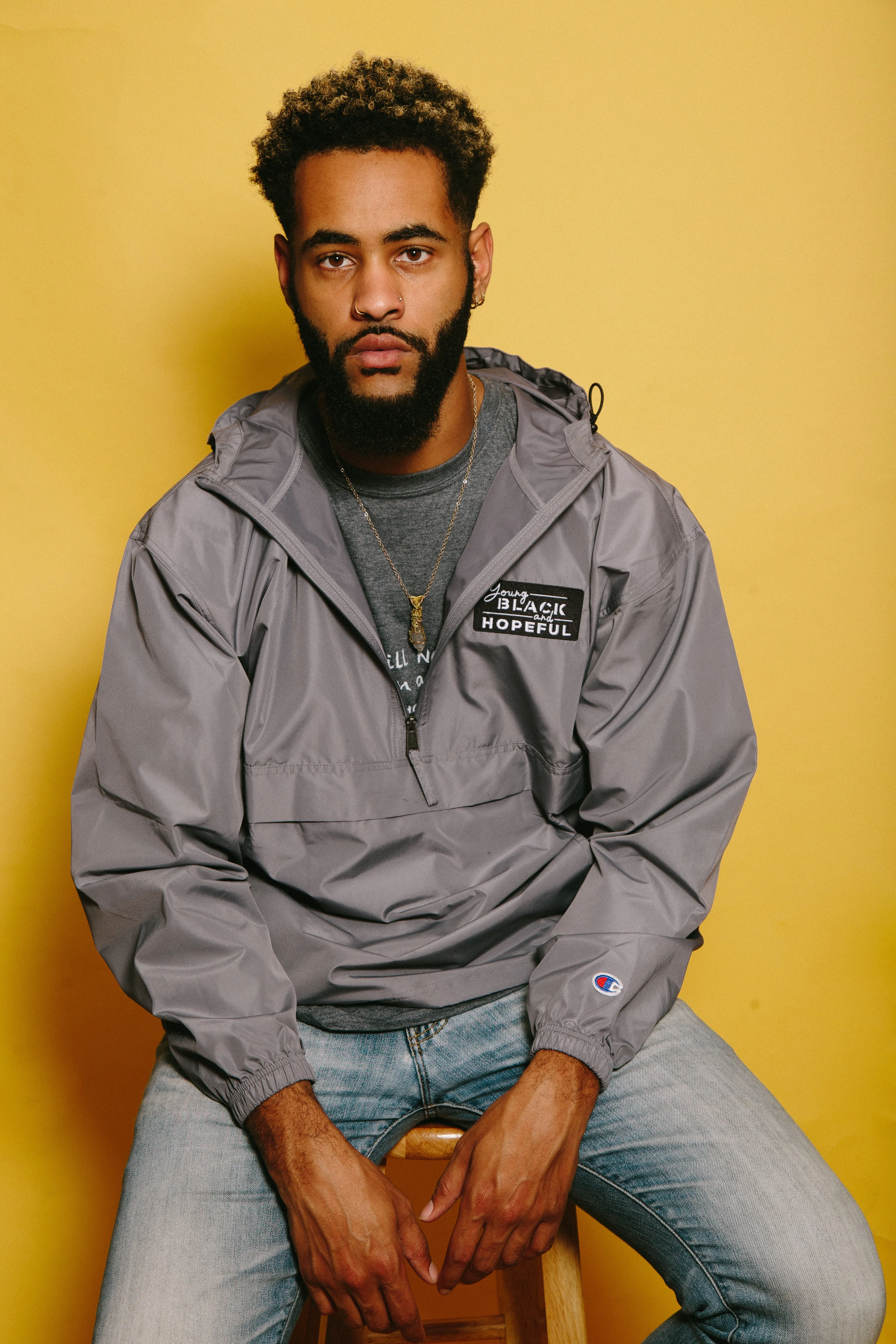 Young, Black & Hopeful Champion Packable Jacket
