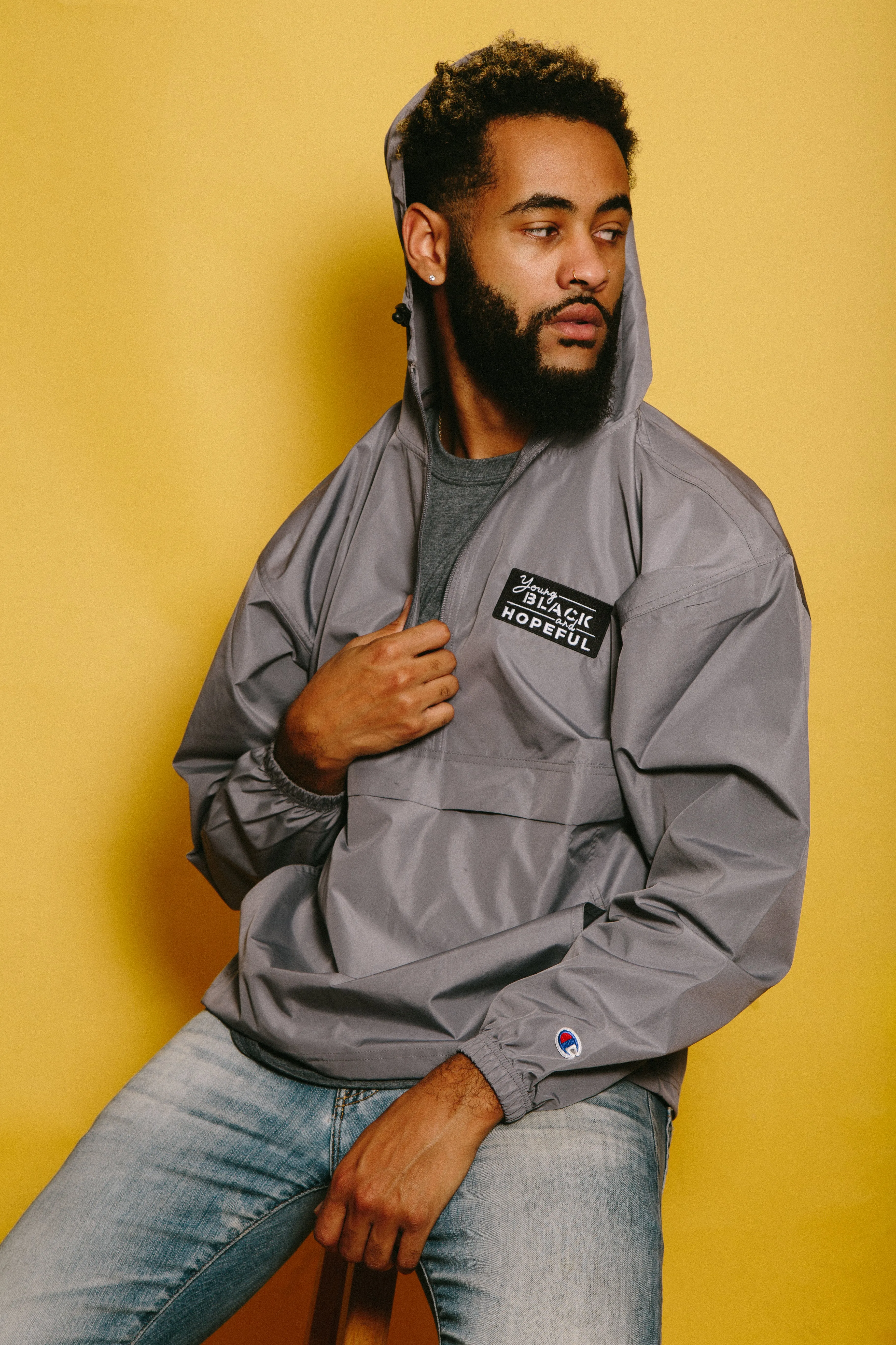 Young, Black & Hopeful Champion Packable Jacket