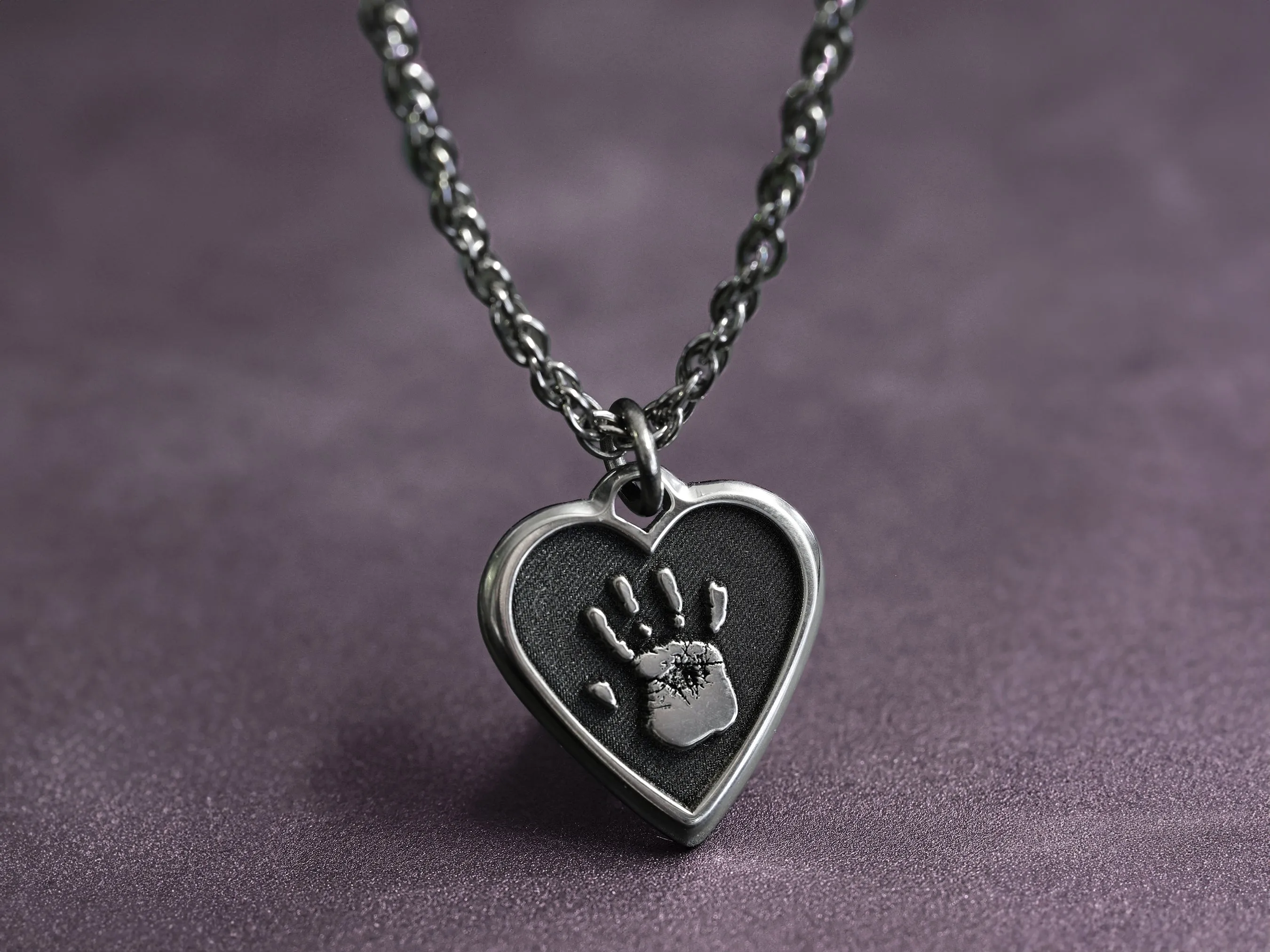 Your Custom 3D Art - TITANIUM Heart Necklace