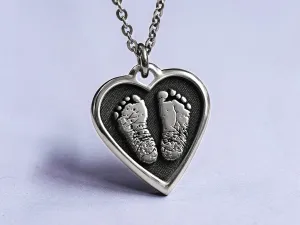 Your Custom 3D Art - TITANIUM Heart Necklace