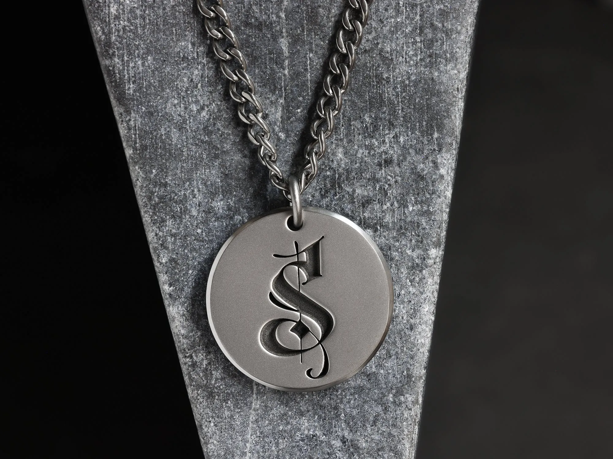 Your Custom Art - TITANIUM Round Necklace
