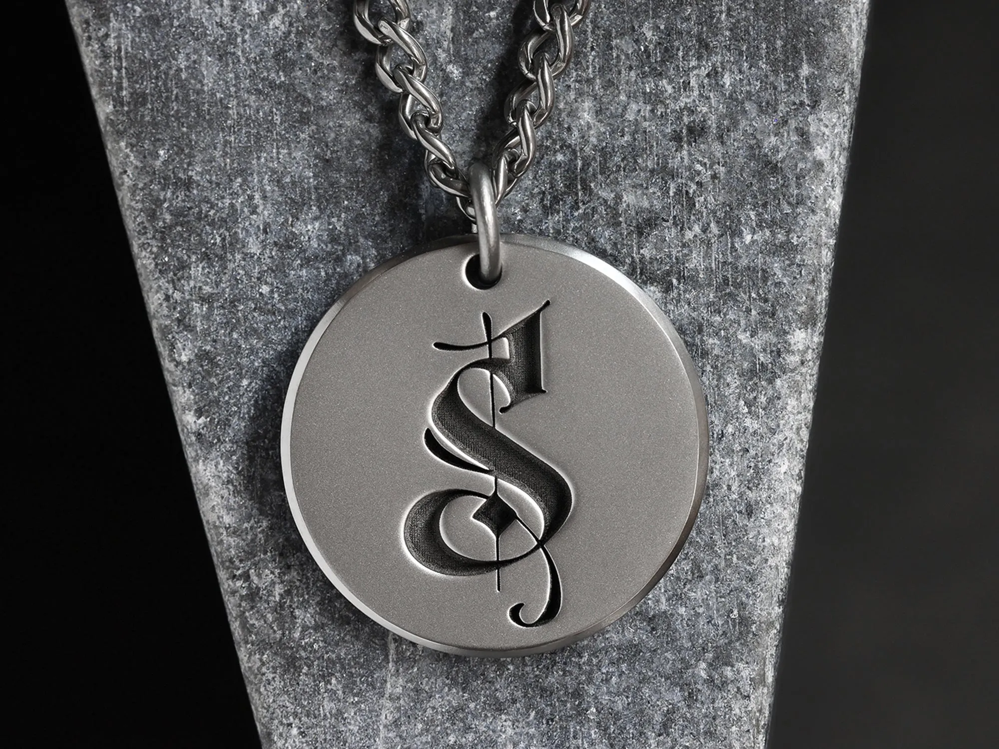 Your Custom Art - TITANIUM Round Necklace