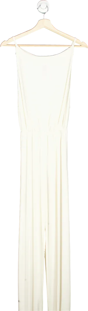 Zack London White Side Split One Leg Jumpsuit UK 10