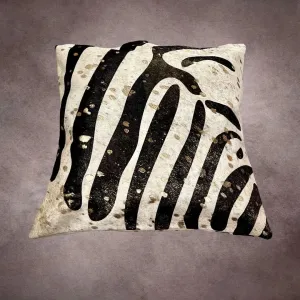 Zebra Printed Cowhide Pillow Cover---PL032