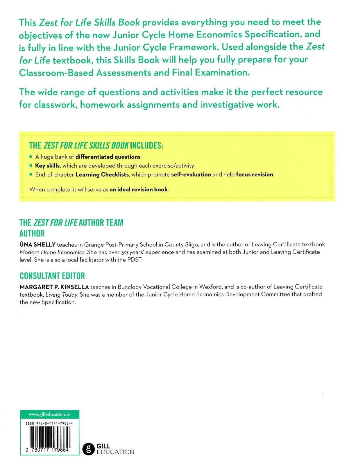 Zest for Life - For Junior Cycle Home Economics - Textbook and Workbook - Set