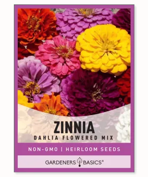 Zinnia Dahlia Flowered Mix Seeds